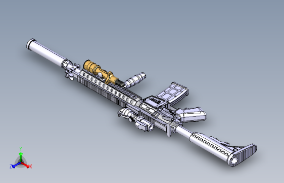 【1399】CM901模块化卡宾枪CATIA V5 R21设计