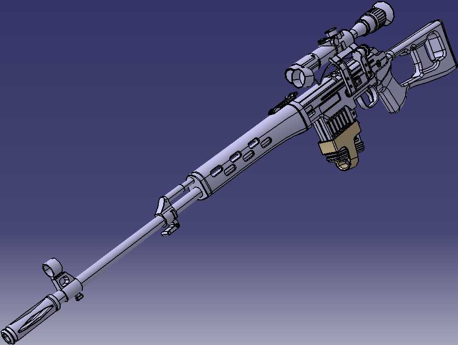 1394狙击步枪CATIAV5R21设计