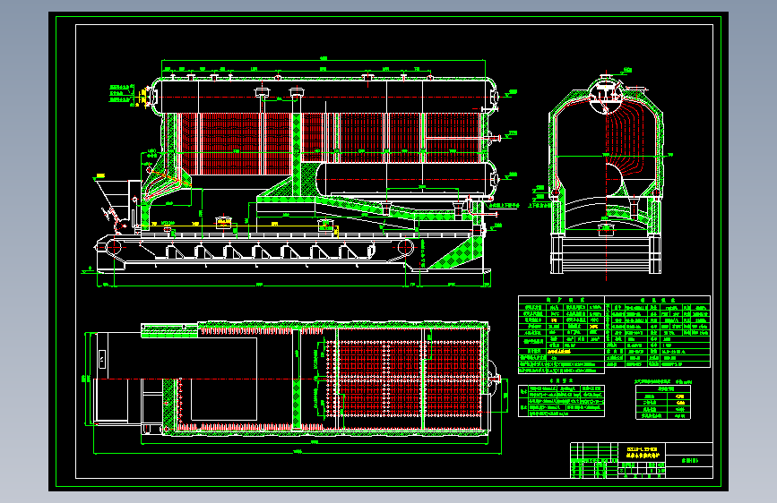 SZL15吨燃生物质锅炉CAD图