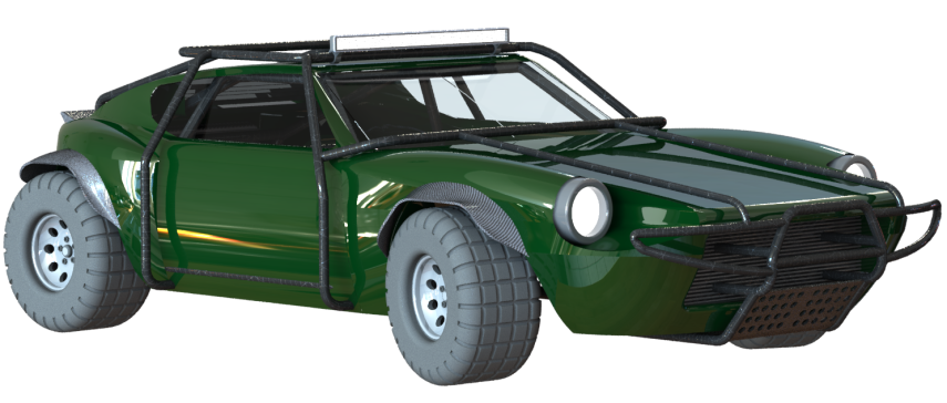 仿250z越野车造型3D模型图纸 Solidworks设计