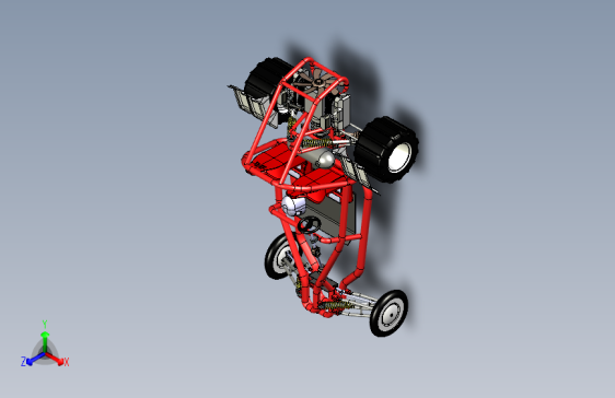 越野钢管车架3D图纸 STP格式