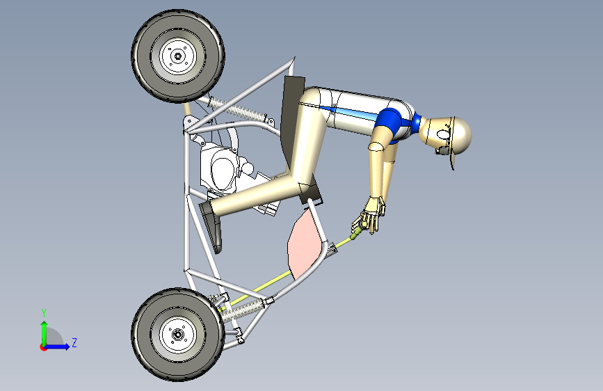 自制简易ATV越野4轮钢管车3D图纸