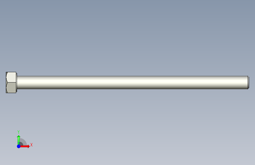螺栓-Screw-M11-190-60-9-17-45-Yes.stp 正面视图