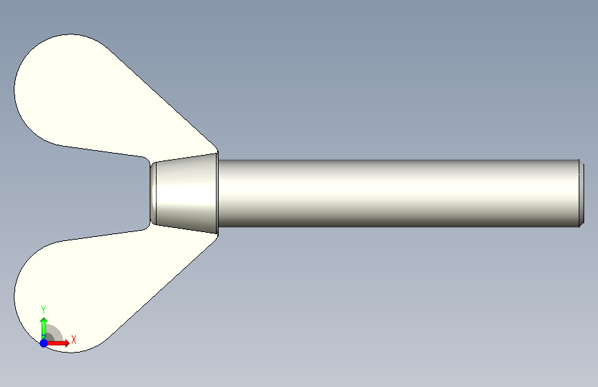 翼形螺丝-DIN_316_Wing_screws_13x1.5x70-30-17_60_7_39_13.stp 正面视图