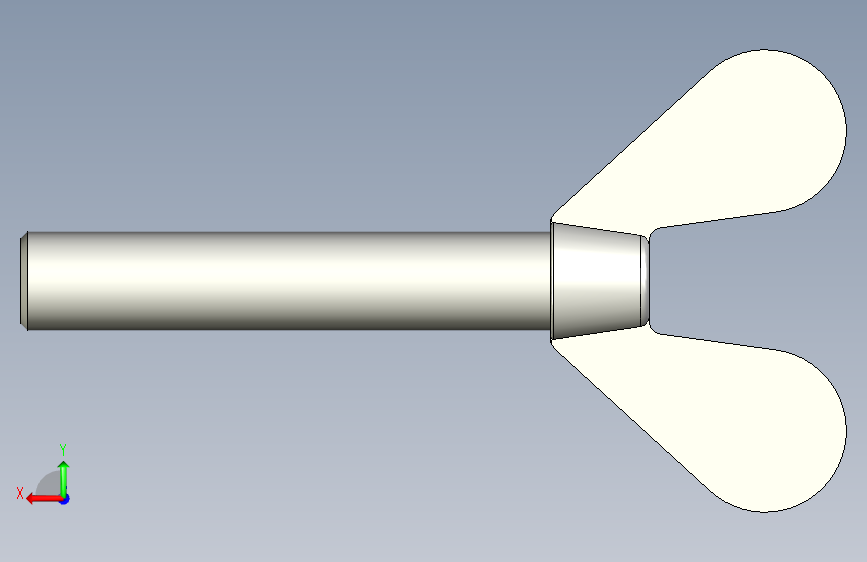 翼形螺丝-DIN_316_Wing_screws_13x1.5x70-30-17_60_7_39_13.stp 背面视图