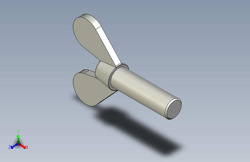 翼形螺丝-DIN_316_Wing_screws_15x1.5x50-25-19_66_5_39_15.stp 主视图