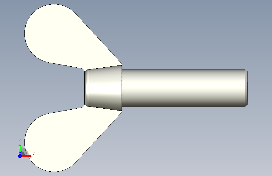 翼形螺丝-DIN_316_Wing_screws_15x1.5x50-25-19_66_5_39_15.stp 正面视图