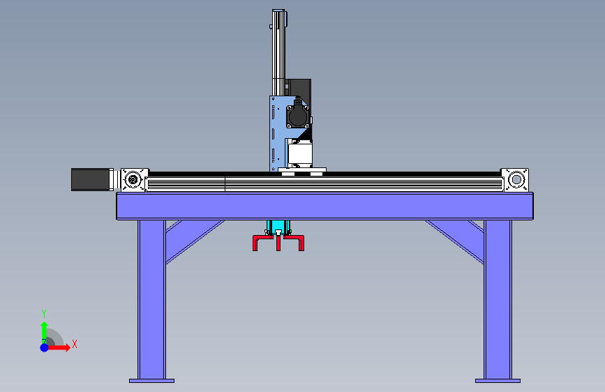 X、Y、Z轴桁架机器人SolidWorks设计==J5 正面视图