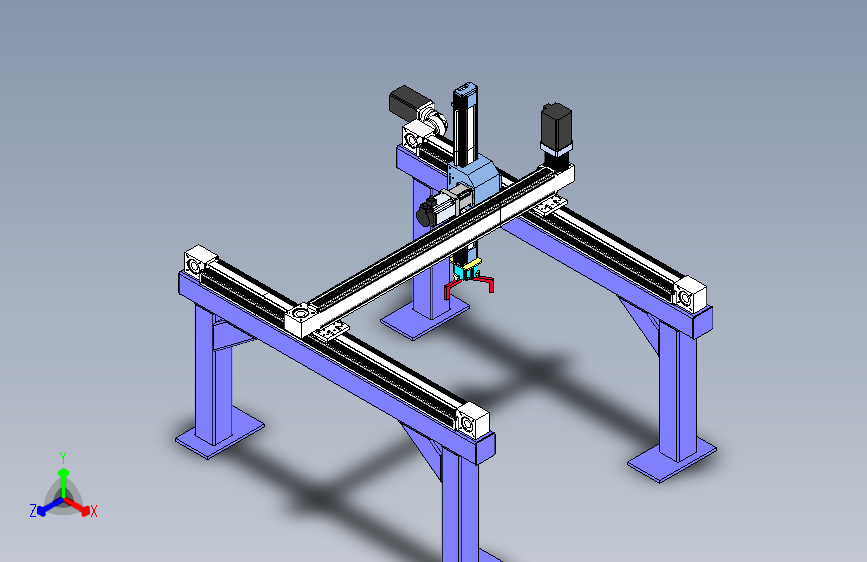 X、Y、Z轴桁架机器人SolidWorks设计==J5 主视图