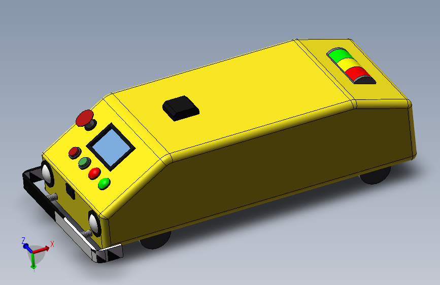 潜伏式agv小车3d图纸 仿真SolidWorks动画演示 agv小车3d三维模型