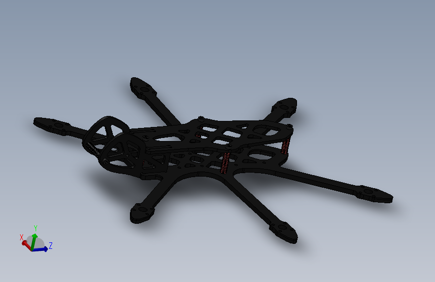 HexQuad 是一款宽距 3 英寸螺旋桨六轴飞行器框架