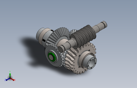 带减速蜗轮的差速齿轮箱