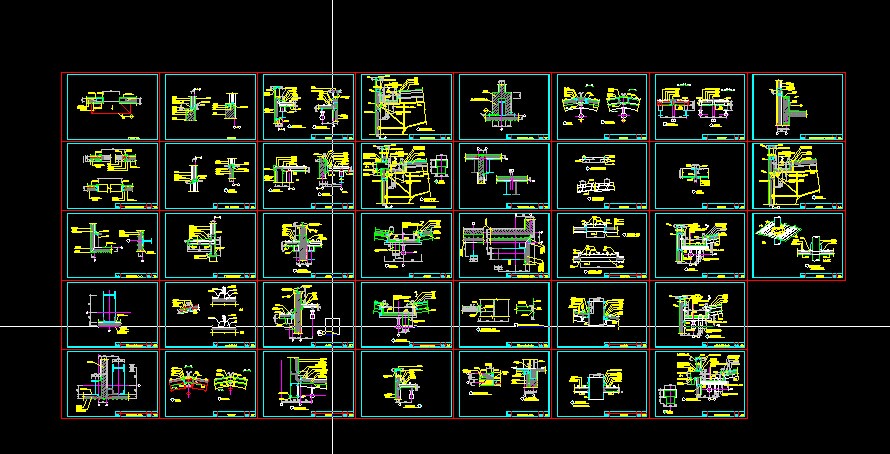 干挂石材、幕墙、各种玻璃节点详图