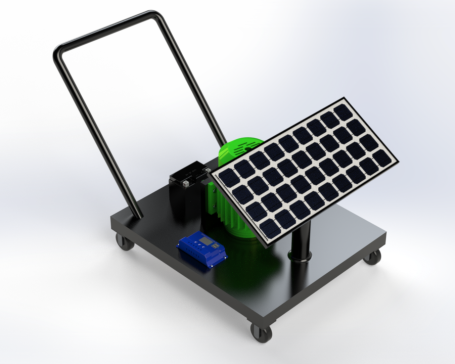 太阳能电池板割草机