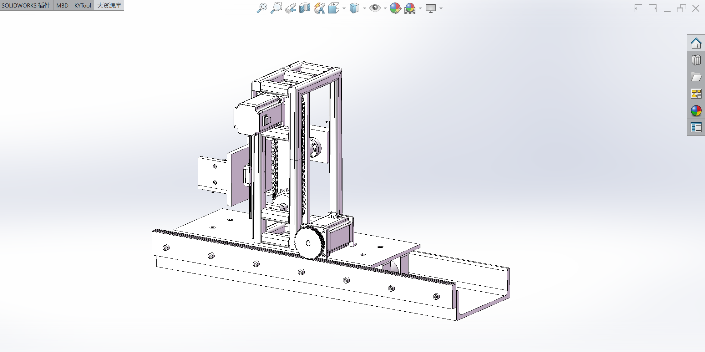 齿条链条移动机
