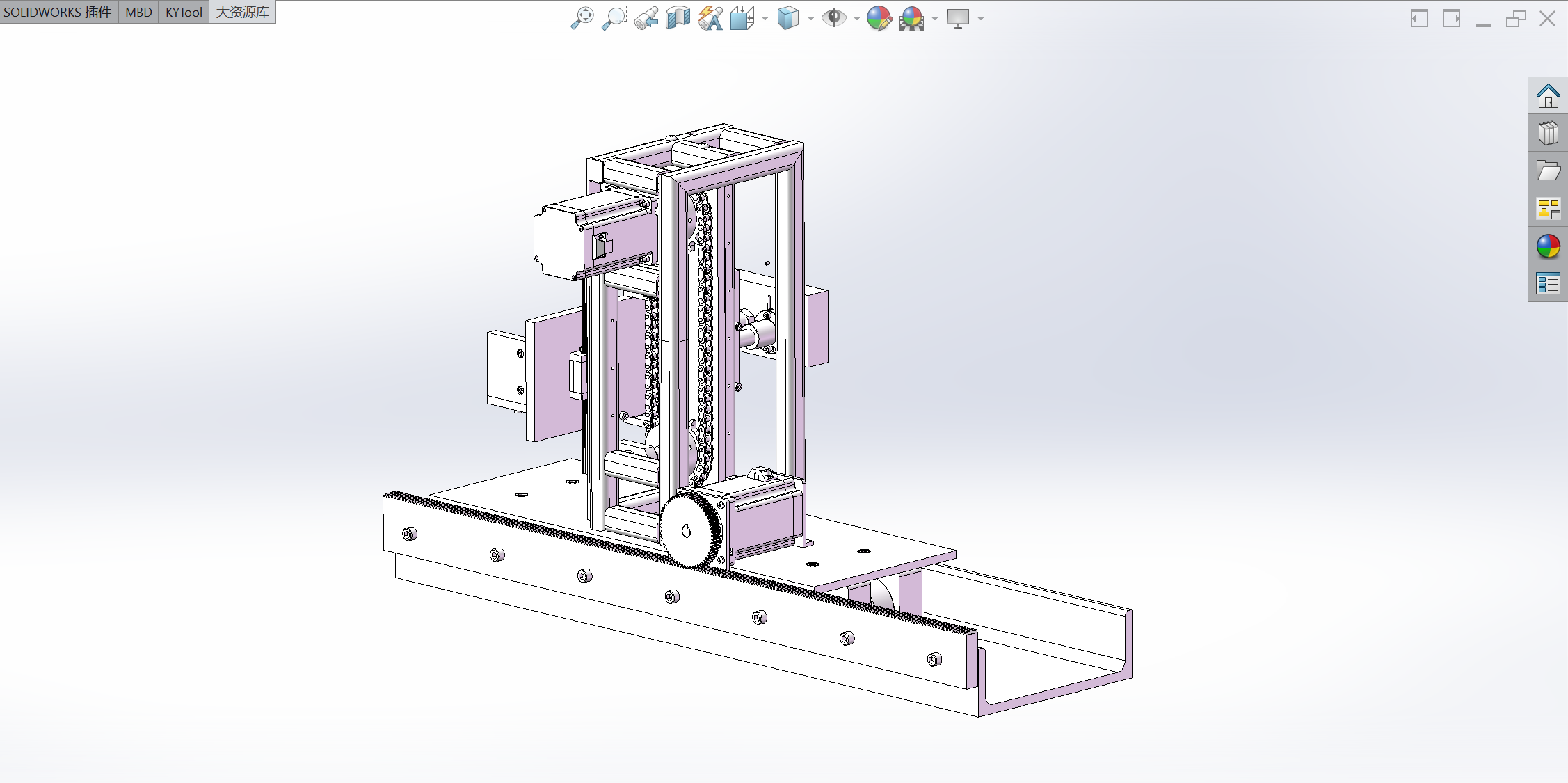 齿条链条移动机
