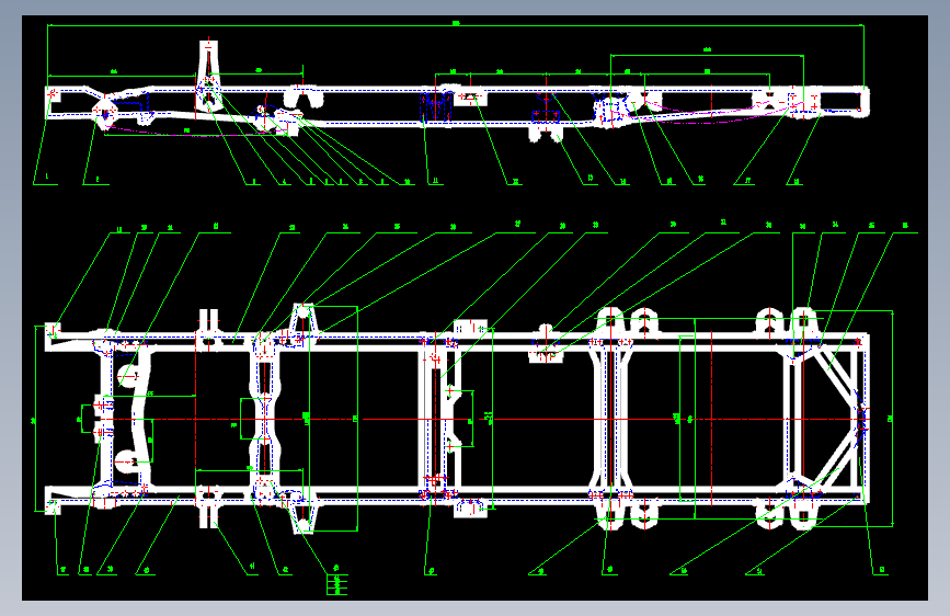 低速载货汽车车架及悬架系统设计（只有CAD图纸）