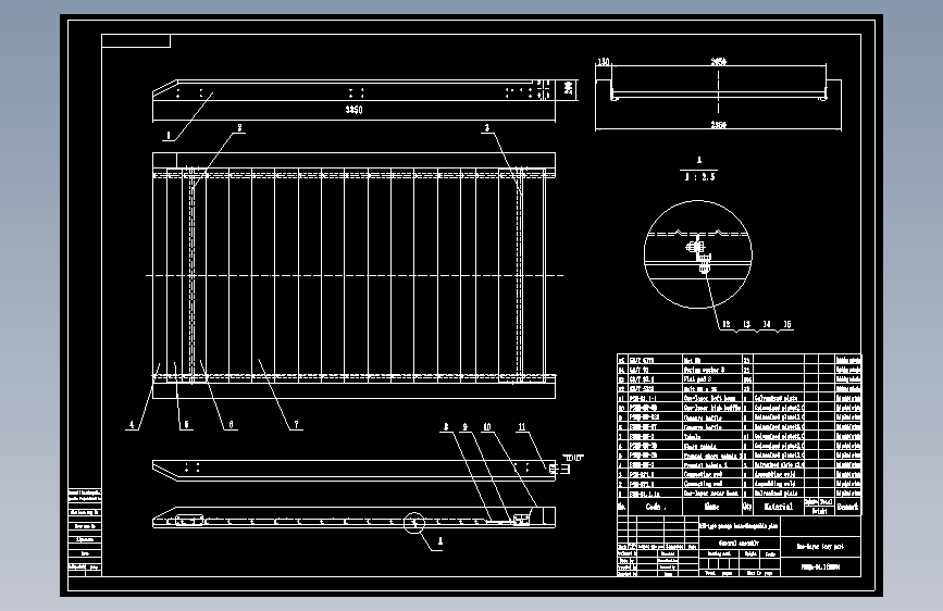 双层升降横移立体停车库  CAD
