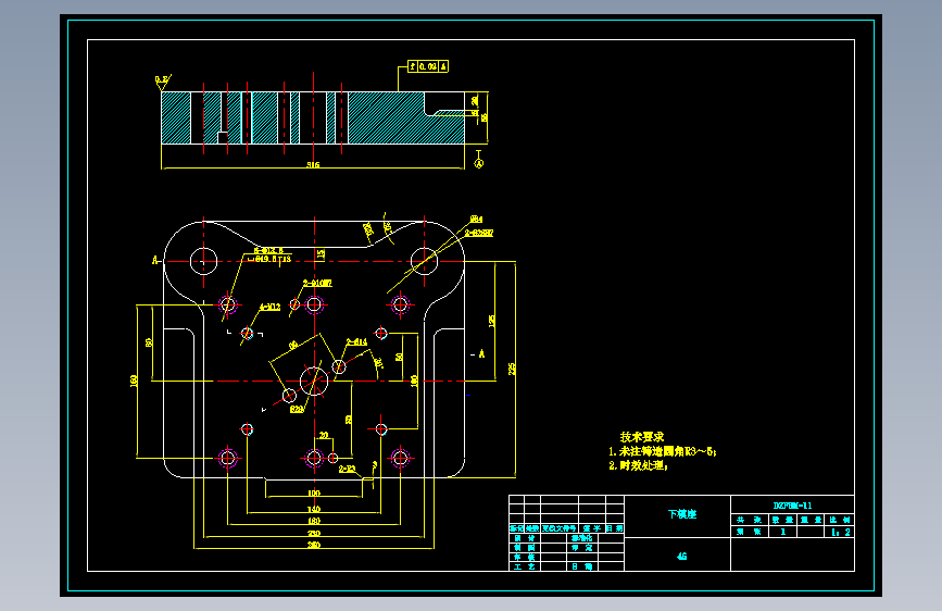 三孔垫片倒装式复合模设计【含16张CAD图纸】