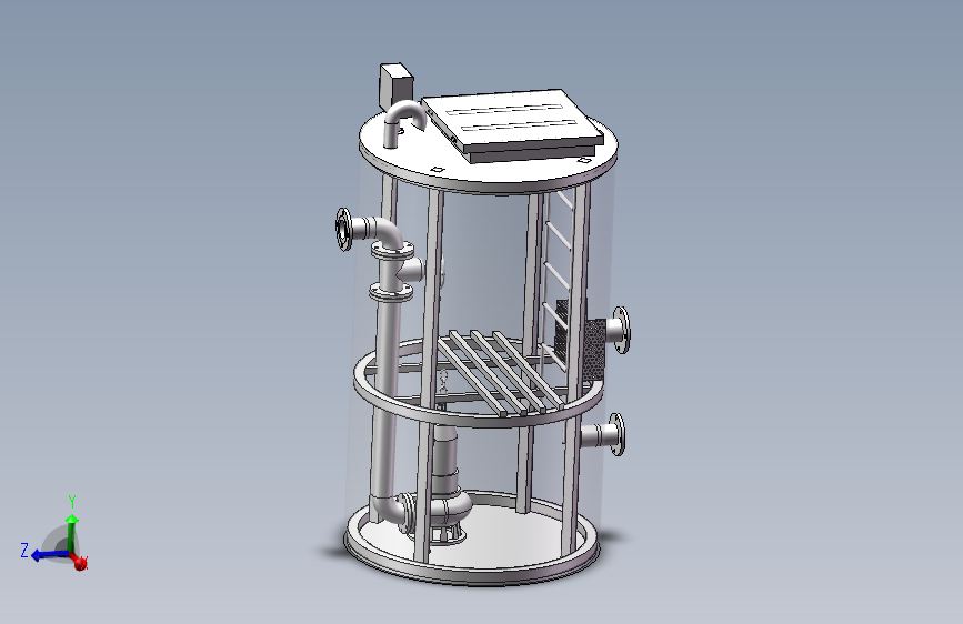 一体化泵站的设计【三维SolidWorks】