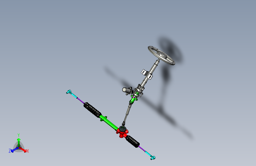 eps电动转向系统转向器设计-齿轮齿条式含三维CATIA+CAD图纸+说明