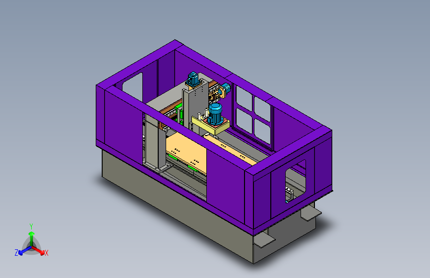 spm milling铣削机床3D数模图纸 IGS格式