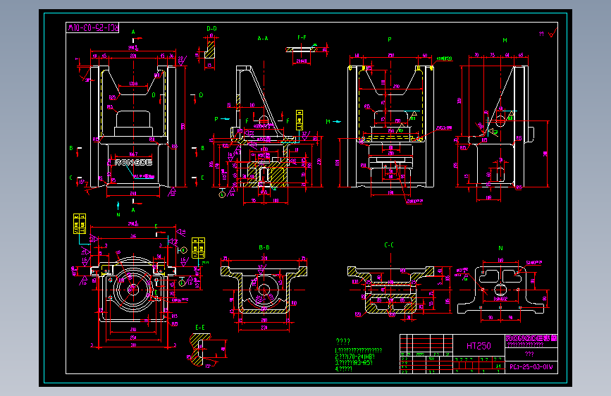 RC1-25-03-01W 冲床下滑块体