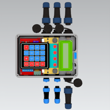 IOT Arduino超大机箱-LCD 1602串行-键盘- LED -按钮