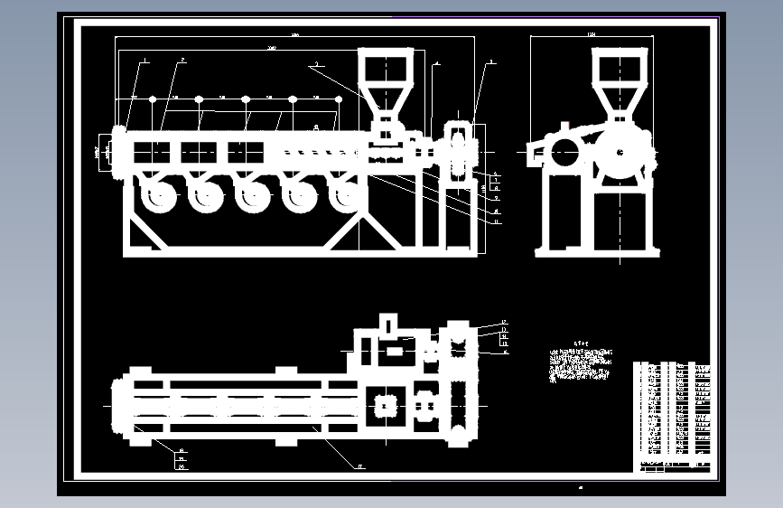 单螺杆塑料挤出机的设计CAD+说明书