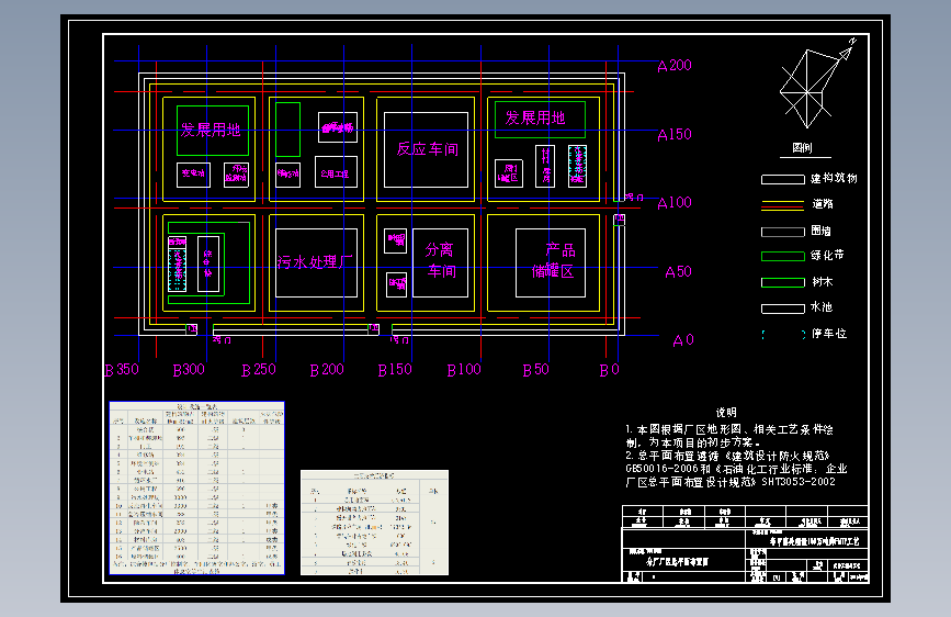 年180万吨甲醇处理化工厂设计CAD+说明
