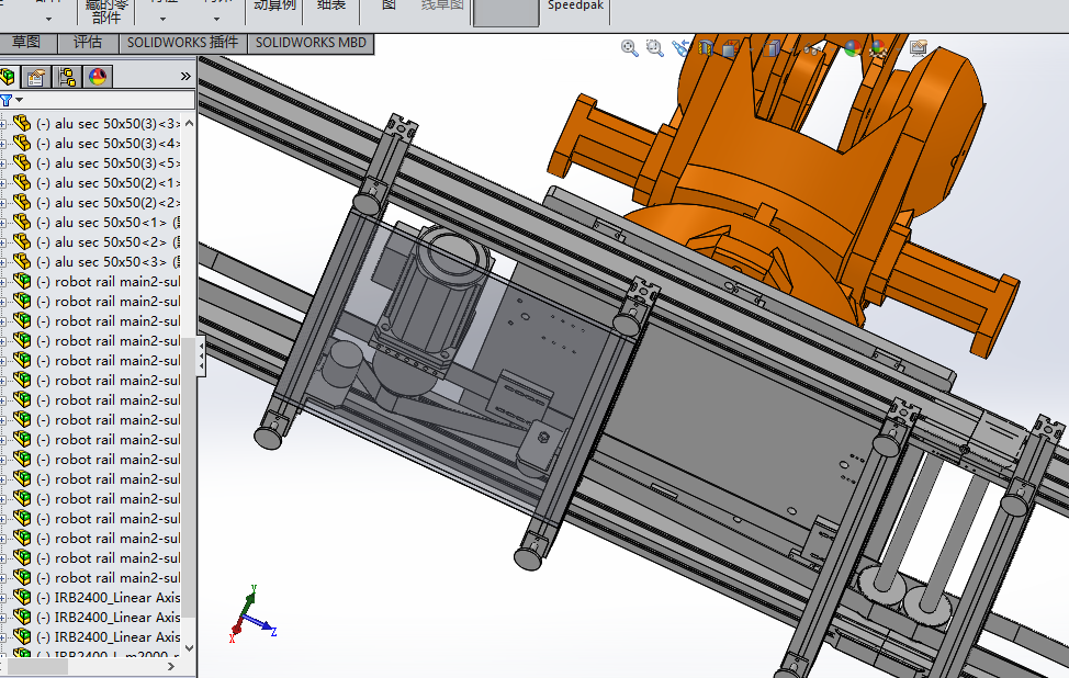 地轨焊接机器人三维SW2015 224882