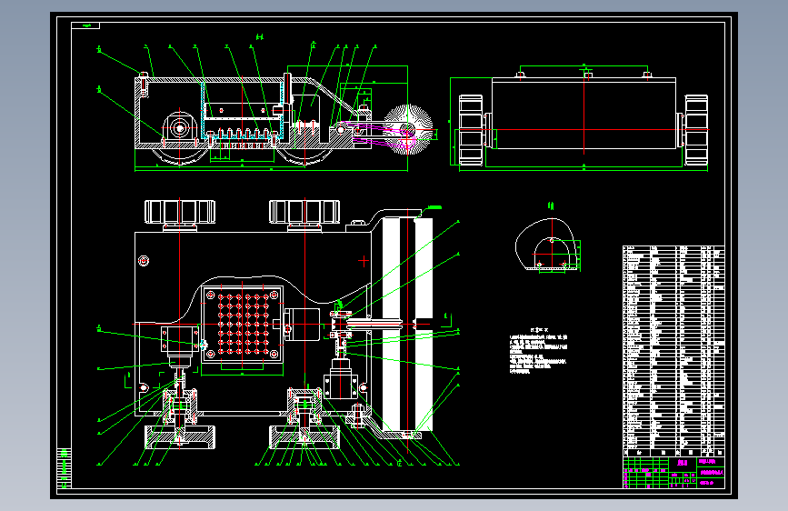 游泳池清刷机器人结构设计壁面清洗机器人设计CAD图纸+说明