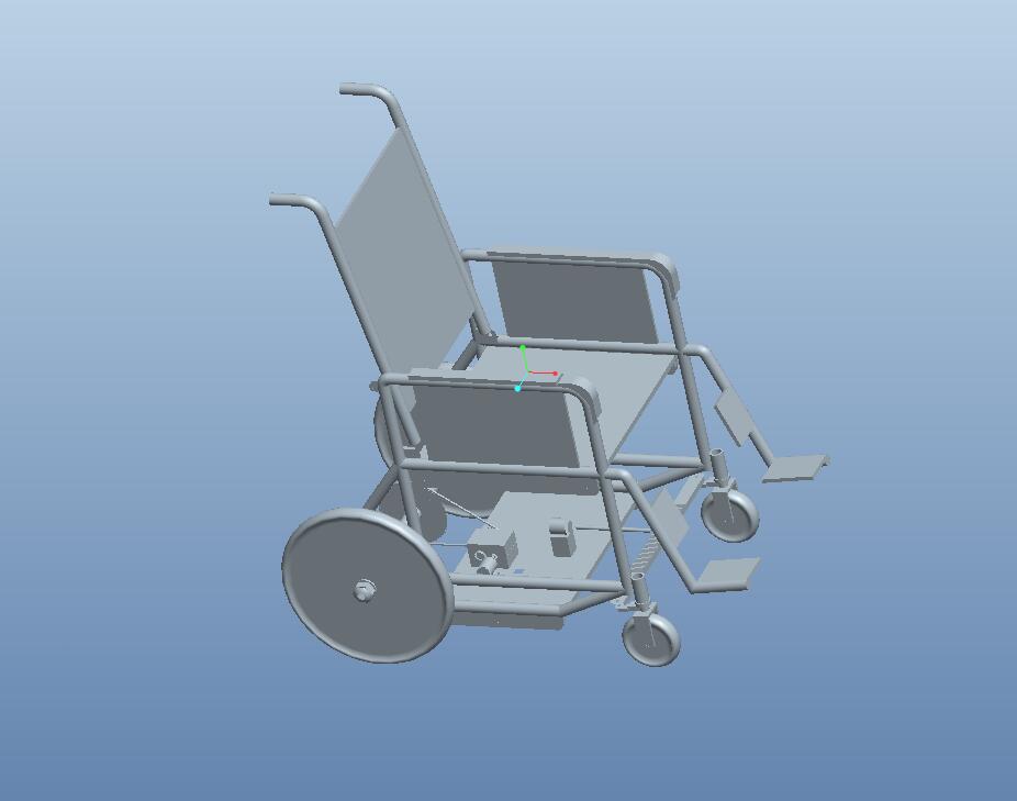电动轮椅车设计[病人护理车]含三维3D-catia模型