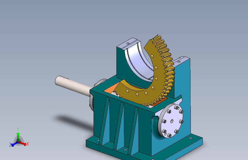蜗-轮蜗杆减速器SolidWorks建模