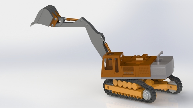 Excavator 3D model履带挖掘机