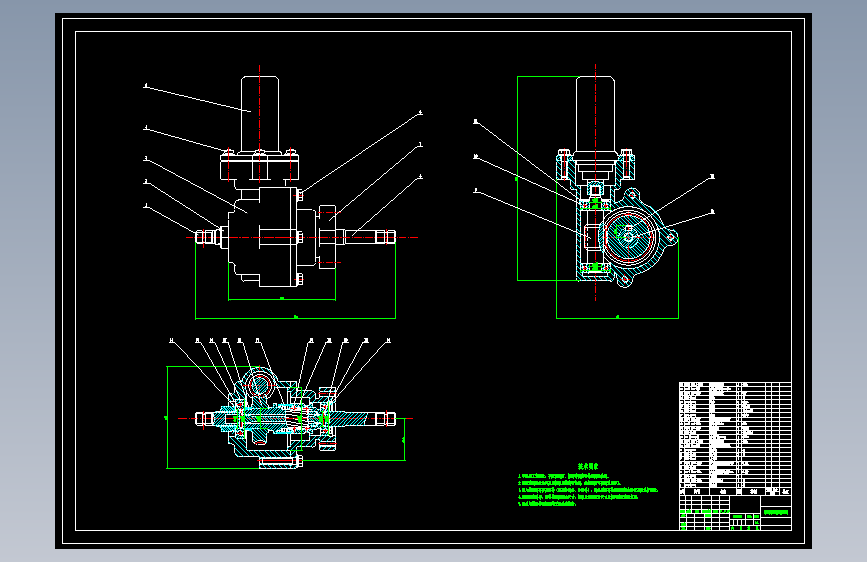 XO1-纯电动客车转向系统CAD毕业设计图纸CAD914327