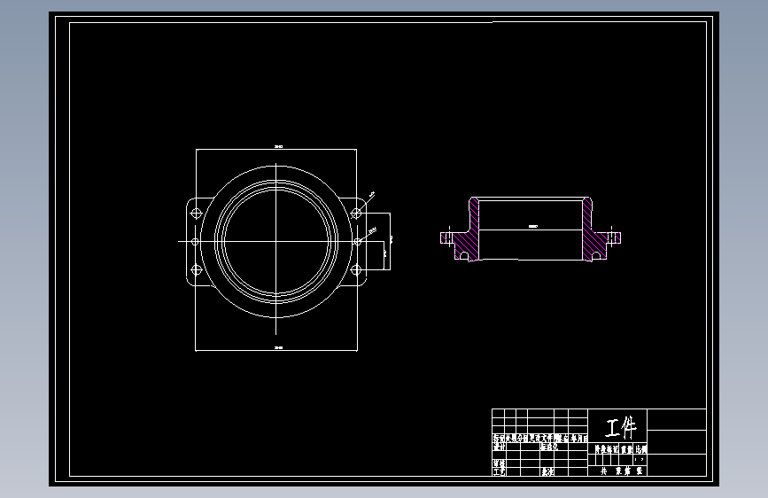 XO1-汽缸套法兰耳盖板式钻床夹具CAD毕业设计图纸CAD1255559