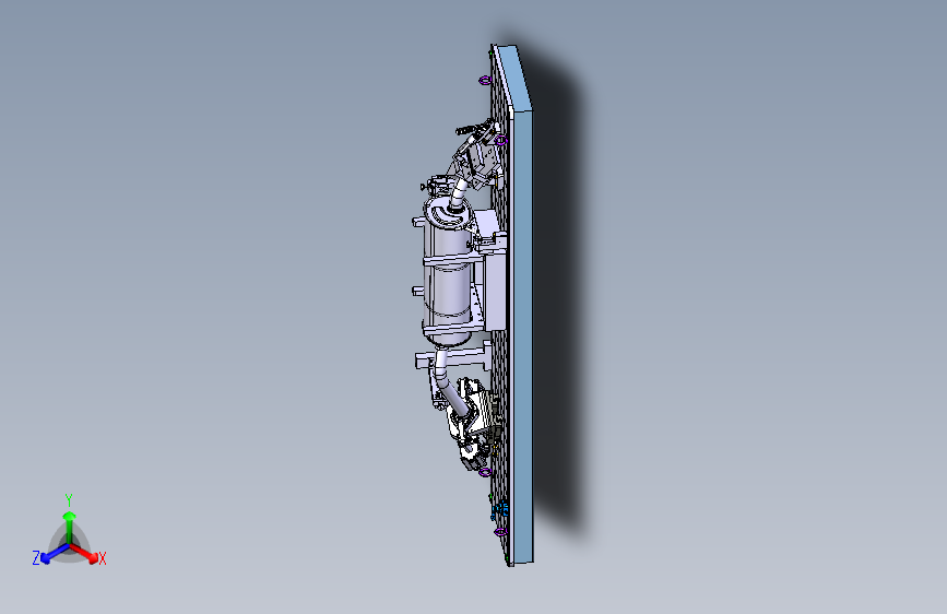 P102-汽车后消声器总成检具设计及三维catia建模