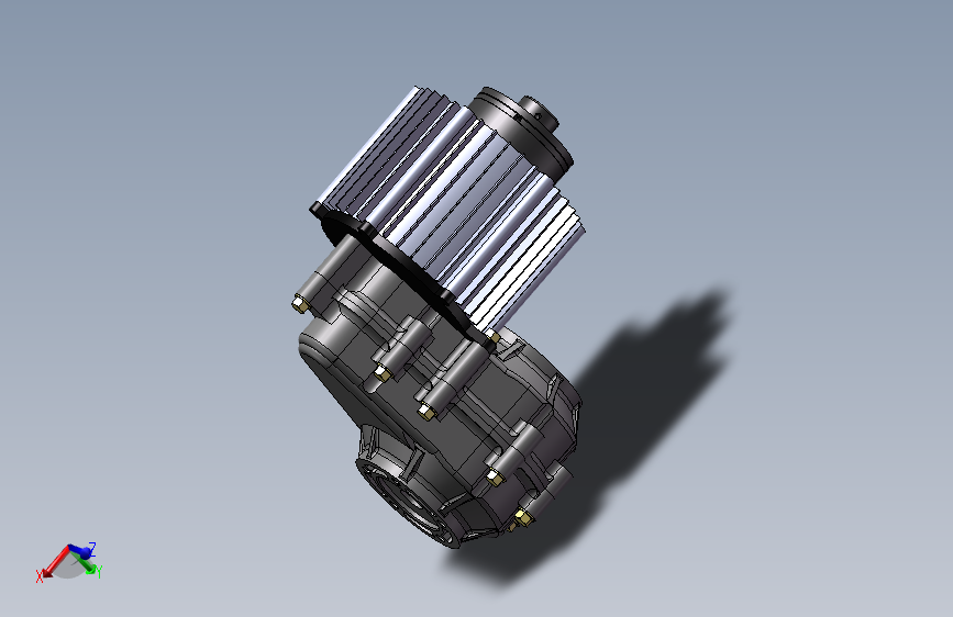 电动车驱动桥差速器电机1200w 主视图