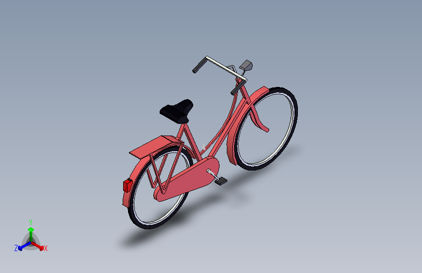 5---女士自行车STEP三维图纸模型设计图纸