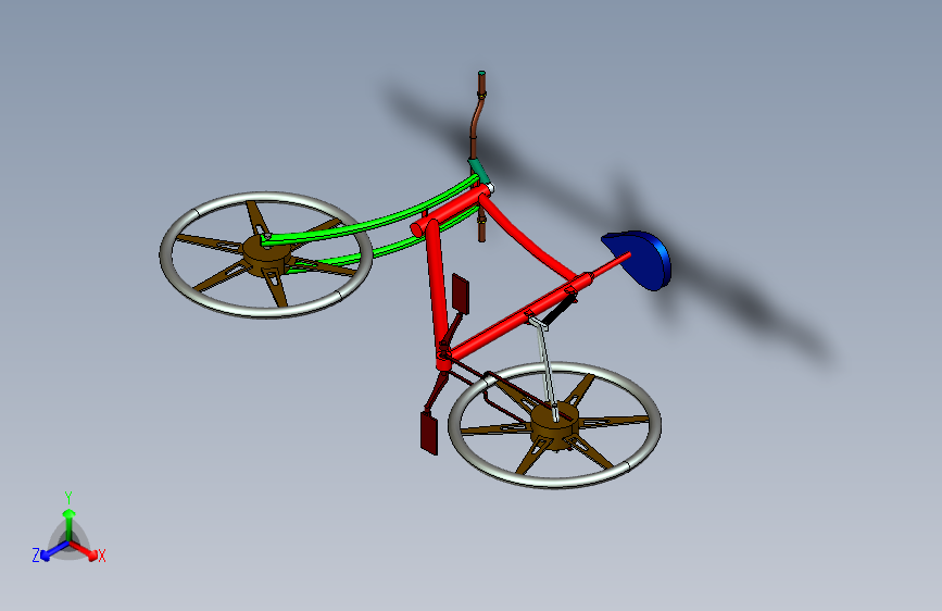 9---自行车SW2016三维图纸模型设计图纸