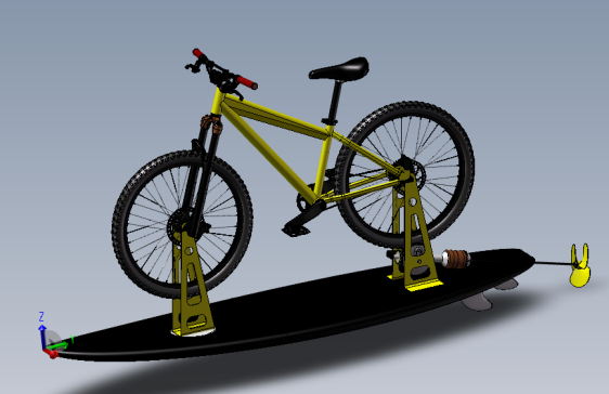 22---水上自行车滑行车step三维图纸模型设计图纸