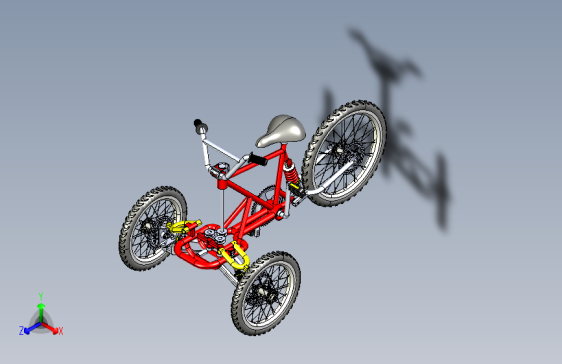 42---三轮自行车sw三维图纸模型设计图纸