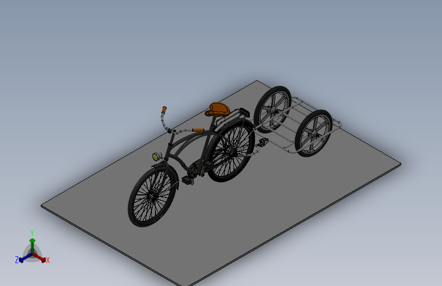 50---自行车拖车设计sw2010三维图纸模型设计图纸