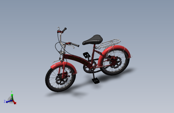 56---儿童单车（小型）sw2010三维图纸模型设计图纸