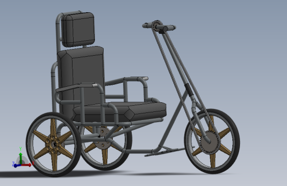 57---轮椅自行车SW三维图纸sw2015三维图纸模型设计图纸