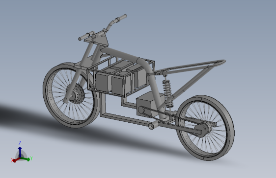 64---助力自行车框架模型sw2010三维图纸模型设计图纸