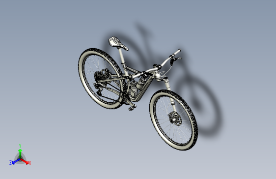 87---山地越野自行车结构模型sw2016三维图纸模型设计图纸