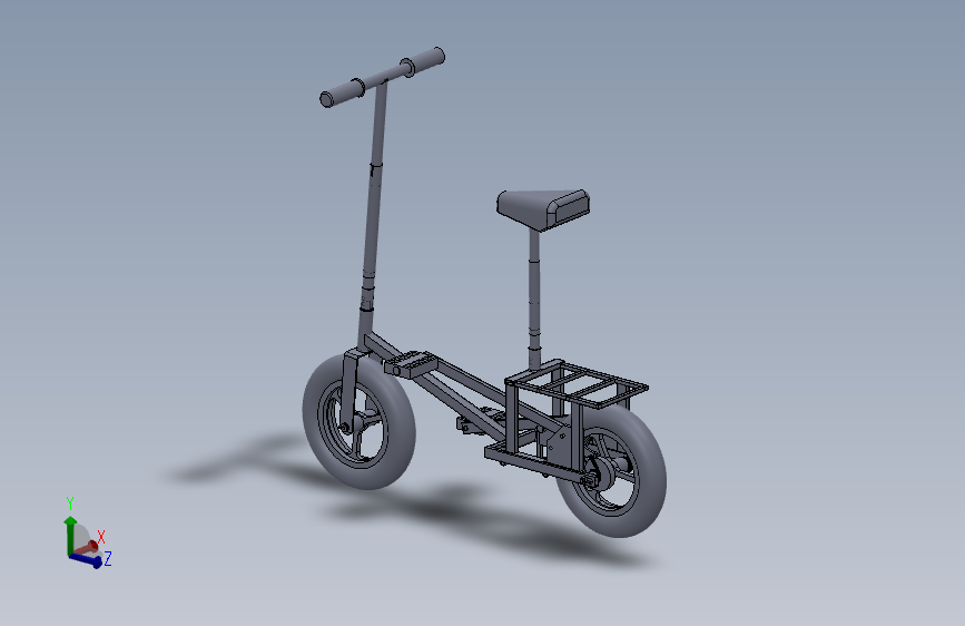 100---概念脚踏儿童单车设计模型sw2010三维图纸模型设计图纸