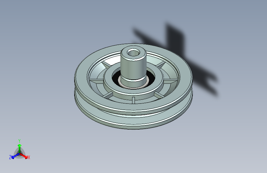 万向轴承滑轮--stp三维  3d模型设计图